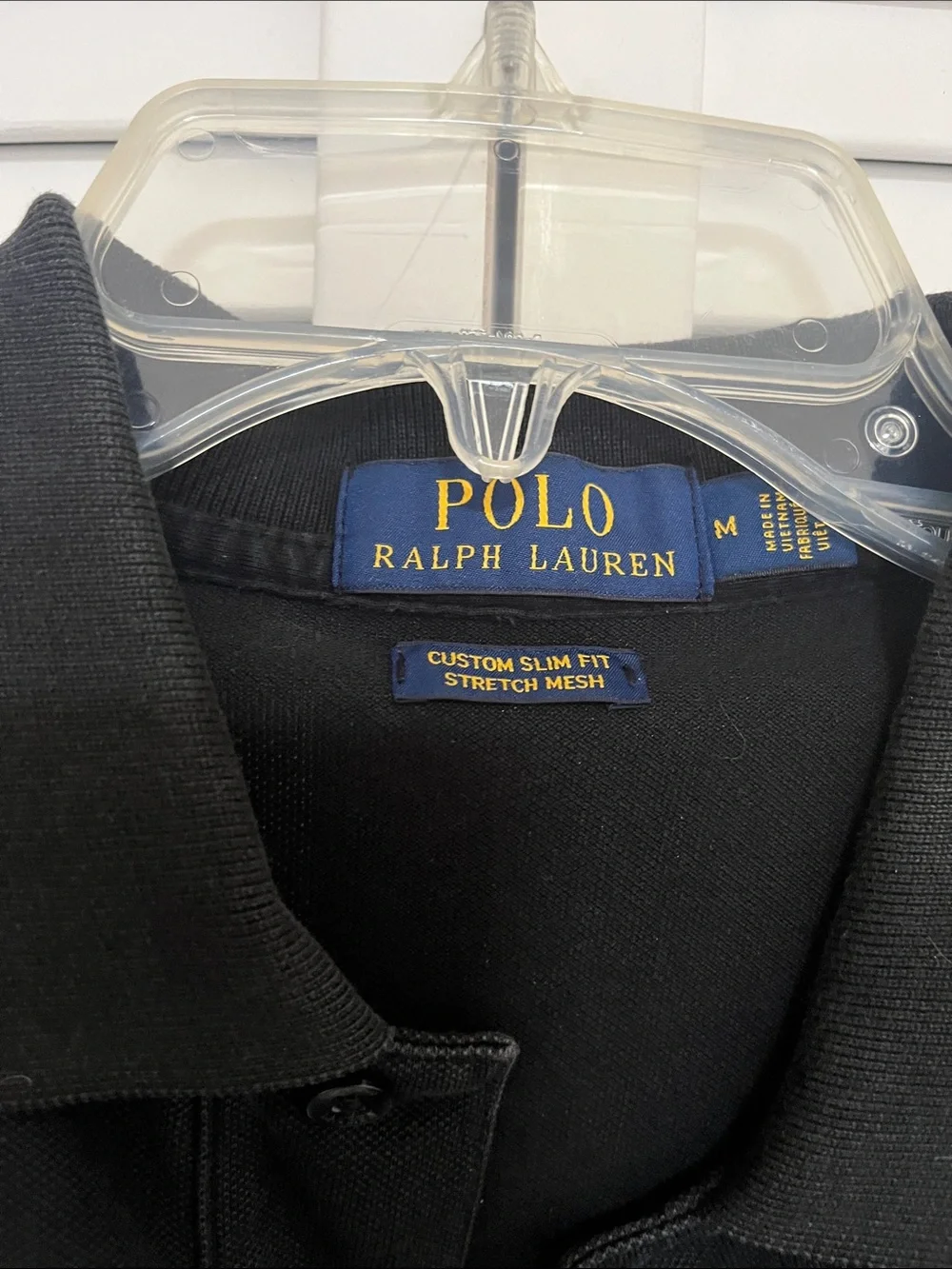 Polo by Ralph Lauren Black Short-Sleeve Polo with White Pony